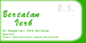 bertalan verb business card